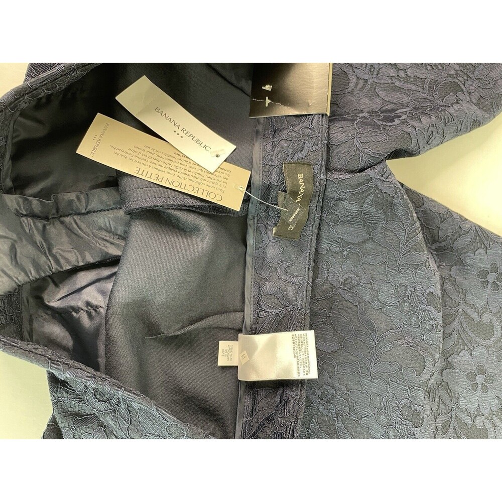 New Banana Republic Women’s Dress Pants 10P, Navy Blue, Slim Pant, Floral NWT - Picture 4 of 11
